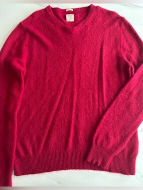 Article 365 Bright Red Crewneck Cashmere Sweater Sz XL